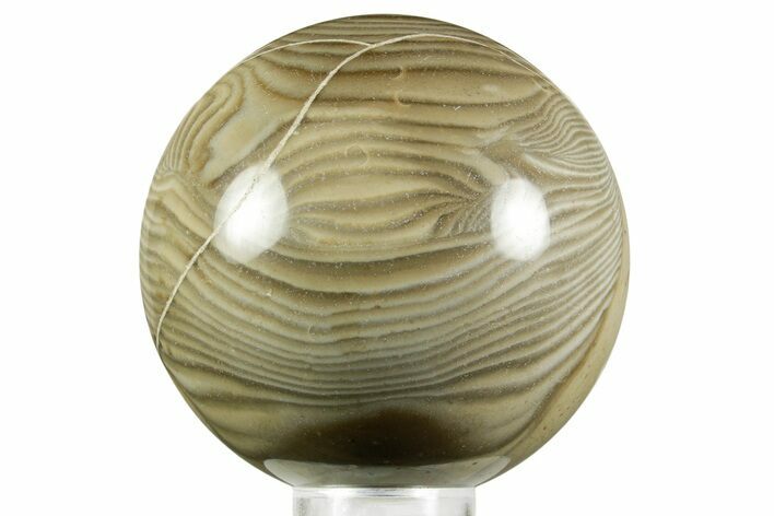 Polished Striped Flint Sphere - Poland #370993